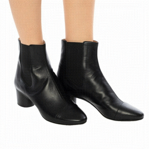 Isabel Marant Style Leather Ankle Bootie.